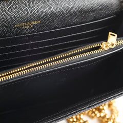 Saint Laurent Classic Cassandre Wallet On Chain WOC Black