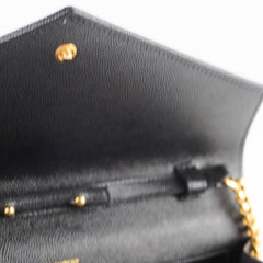 Saint Laurent Classic Cassandre Wallet On Chain WOC Black