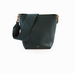 Celine Sangle Bucket Bag Small Dark Green