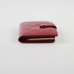 Louis Vuitton Vernis Portefeuille Viennois Wallet Red
