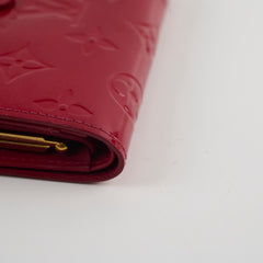 Louis Vuitton Vernis Portefeuille Viennois Wallet Red