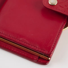 Louis Vuitton Vernis Portefeuille Viennois Wallet Red