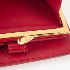Louis Vuitton Vernis Portefeuille Viennois Wallet Red