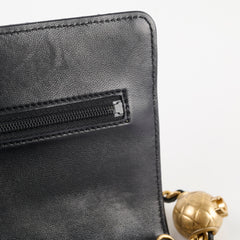 Chanel Wallet On Chain (WOC) Pearl Crush Lambskin Black (Microchipped)