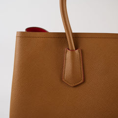Prada Cuir Double Bag Caramel