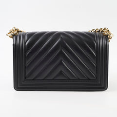 Chanel Old Medium Chevron Lambskin Black