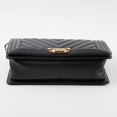 Chanel Old Medium Chevron Lambskin Black