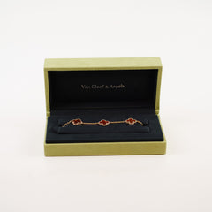 Van Cleef & Arpels Vintage Alhambra 5 Motif Bracelet Carnelian (2026)