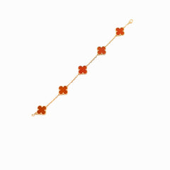 Van Cleef & Arpels Vintage Alhambra 5 Motif Bracelet Carnelian (2026)