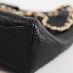 Chanel Grained Calfskin Shopping Bag Large Black Microchip