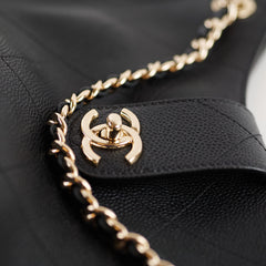 Chanel Grained Calfskin Shopping Bag Large Black Microchip