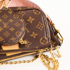 Louis Vuitton Multi Pochette Monogram (Pink Strap)