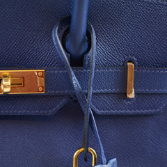 Hermès Birkin 30 Blue Epsom - X Stamp