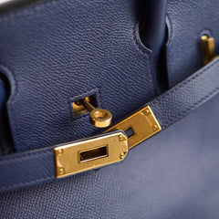 Hermès Birkin 30 Blue Epsom - X Stamp
