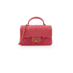 Chanel Top Handle Mini Rectangular Caviar Pink