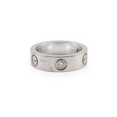 Cartier Love Ring with 3 Diamonds White Gold (Size 53)