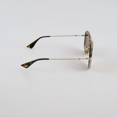 Gucci GG0062S Aviator Sunglasses Green/Red