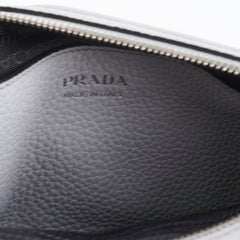Prada Leather Camera Bag Grey (two straps)