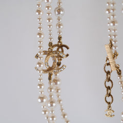 Chanel Long Pearl Necklace Costume Jewllery