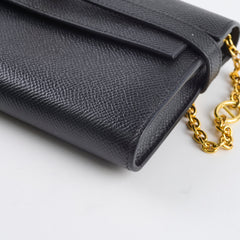 Hermes Kelly Wallet Epsom Noir D Stamp