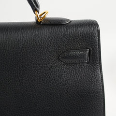 Hermes Kelly 35 Ardennes Sellier Black - Stamp D Square