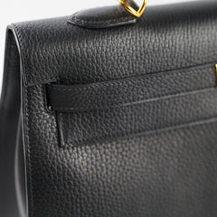 Hermes Kelly 35 Ardennes Sellier Black - Stamp D Square