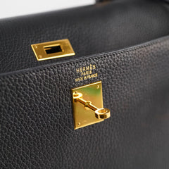 Hermes Kelly 35 Ardennes Sellier Black - Stamp D Square