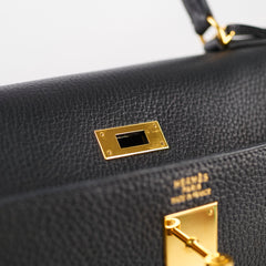 Hermes Kelly 35 Ardennes Sellier Black - Stamp D Square
