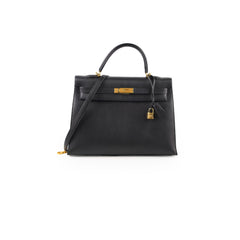 Hermes Kelly 35 Ardennes Sellier Black - Stamp D Square