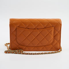 Chanel Wallet On Chain WOC Caviar 21A Caramel (Microchipped)