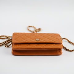 Chanel Wallet On Chain WOC Caviar 21A Caramel (Microchipped)