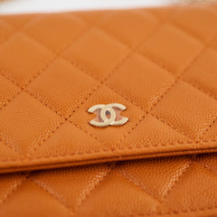 Chanel Wallet On Chain WOC Caviar 21A Caramel (Microchipped)