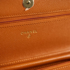 Chanel Wallet On Chain WOC Caviar 21A Caramel (Microchipped)