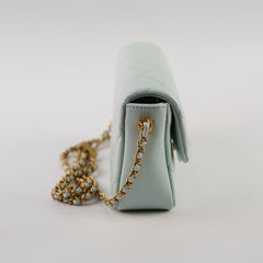 Chanel My Perfect Mini Square Caviar Iridescent Green Microchip