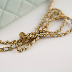 Chanel My Perfect Mini Square Caviar Iridescent Green Microchip