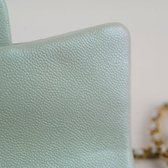 Chanel My Perfect Mini Square Caviar Iridescent Green Microchip