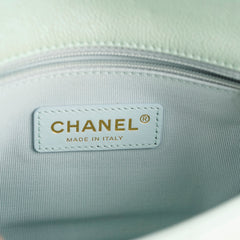 Chanel My Perfect Mini Square Caviar Iridescent Green Microchip