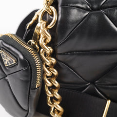 Prada Pattina In Pelle Black Crossbody