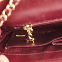 Chanel Mini Rectangular Chevron Calfskin Burgundy