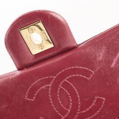 Chanel Mini Rectangular Chevron Calfskin Burgundy