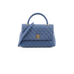 Chanel Coco Handle Medium Caviar Blue