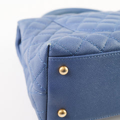 Chanel Coco Handle Medium Caviar Blue
