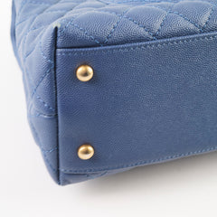 Chanel Coco Handle Medium Caviar Blue