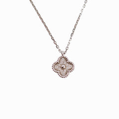 Van Cleef & Arpels Sweet Alhambra White Gold Necklace