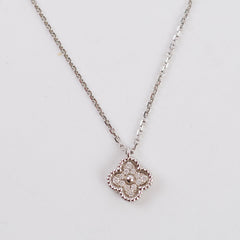 Van Cleef & Arpels Sweet Alhambra White Gold Necklace