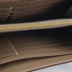 Hermes Kelly Classic Long Wallet Etoupe GHW C stamp