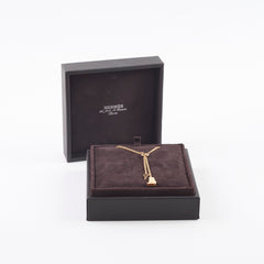Hermes Kelly Clochette 18K Rose Gold Necklace Small Model