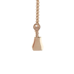 Hermes Kelly Clochette 18K Rose Gold Necklace Small Model