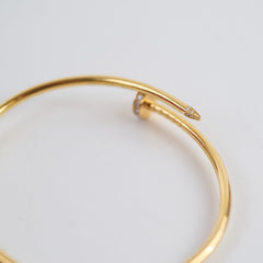 Cartier Juste un Clou JUC Small Diamonds Size 17 Yellow Gold Bracelet