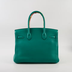 Hermes Birkin 30 Togo Blue Paon - Stamp D